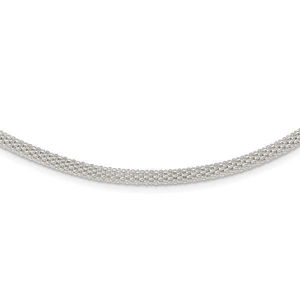 Sterling Silver 4.5mm Corona Chain Necklace-WBC-QG5372-18