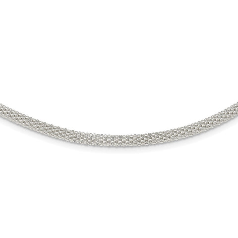 Sterling Silver 4.5mm Corona Chain Necklace-WBC-QG5372-18