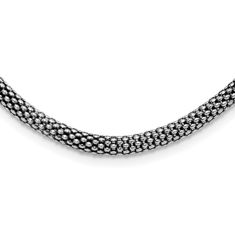 Sterling Silver Antiqued 4.5mm Corona Chain Necklace-WBC-QG5374-18