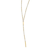 Sterling Silver Gold-tone Beads/Vertical Bar w/1in ext. Y-Necklace-WBC-QG5454-22