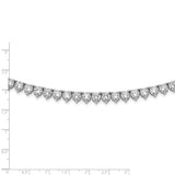 Sterling Silver 36 inch CZ Necklace-WBC-QG5623-36