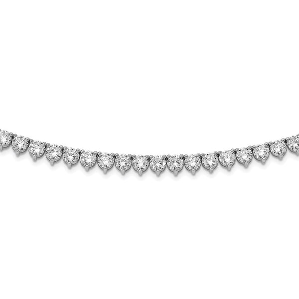 Sterling Silver 36 inch CZ Necklace-WBC-QG5623-36