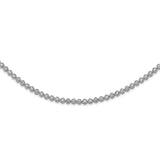 Sterling Silver CZ Riviera 17in Necklace-WBC-QG5627-17