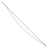 Sterling Silver 2-Strand 9in Plus 1 in Ext. Fancy Chain Anklet-WBC-QG5774-9