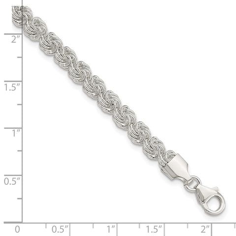 Sterling Silver Polished Love Knot Bracelet-WBC-QG5817-7.5