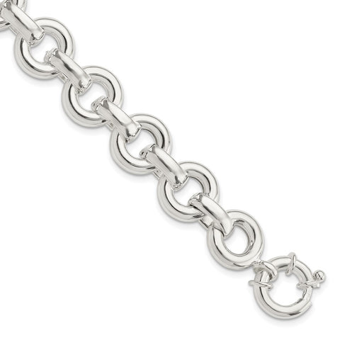 Sterling Silver Polished Fancy Link Bracelet-WBC-QG5839-8