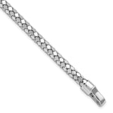 Sterling Silver Rhodium-plated Polished Fancy Mesh Bracelet-WBC-QG5854-7.5