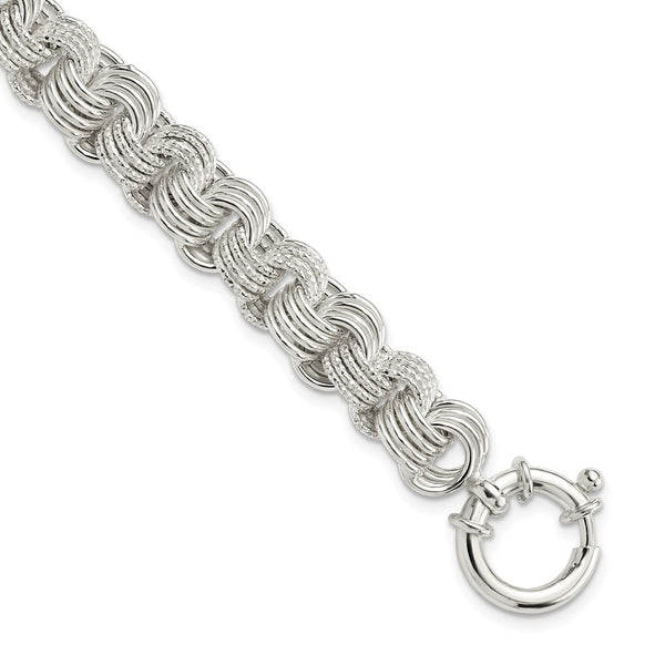 Sterling Silver Polished Fancy Link Bracelet-WBC-QG5859-7.5