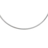 Sterling Silver Rhodium-plated Neck Collar Necklace-WBC-QG592