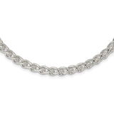 Sterling Silver Polished Spiga Necklace-WBC-QG5960-18