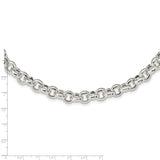 Sterling Silver Polished Fancy Link Necklace-WBC-QG5964-24