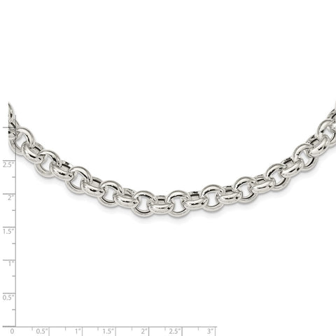 Sterling Silver Polished Fancy Link Necklace-WBC-QG5964-24