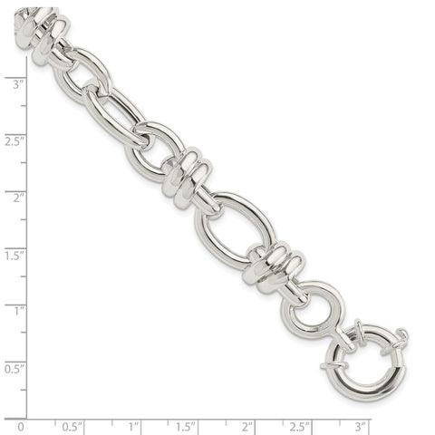 Sterling Silver Polished Fancy Link Bracelet-WBC-QG5965-8.5