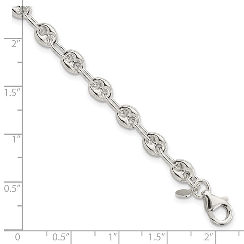 Sterling Silver Polished Fancy Link Bracelet-WBC-QG5966-7.5