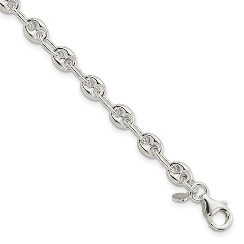 Sterling Silver Polished Fancy Link Bracelet-WBC-QG5966-7.5