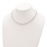 Sterling Silver Polished Fancy Link 18in Necklace-WBC-QG5967-18