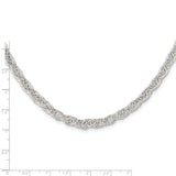 Sterling Silver Polished Fancy Link Necklace-WBC-QG5969-18