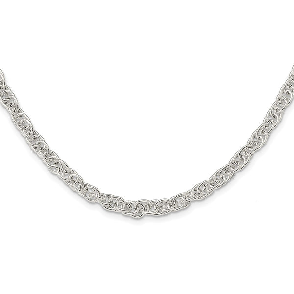 Sterling Silver Polished Fancy Link Necklace-WBC-QG5969-18