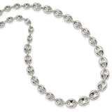 Sterling Silver Polished Fancy Link 18in Necklace-WBC-QG5971-18