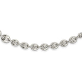 Sterling Silver Polished Fancy Link 18in Necklace-WBC-QG5971-18