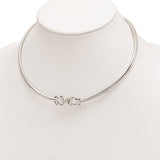 Sterling Silver Polished Knotted Neck Collar-WBC-QG6041