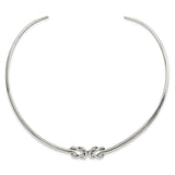Sterling Silver Polished Knotted Neck Collar-WBC-QG6041