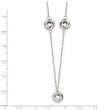 Sterling Silver Love Knot Necklace-WBC-QG6125-16
