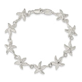 Sterling Silver Starfish Bracelet-WBC-QG840-7