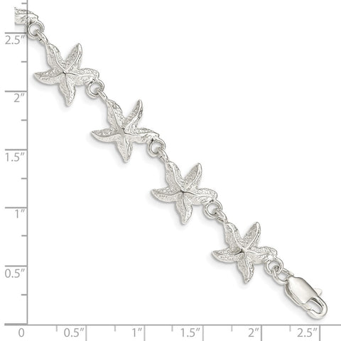 Sterling Silver Starfish Bracelet-WBC-QG840-7