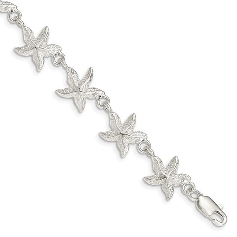 Sterling Silver Starfish Bracelet-WBC-QG840-7