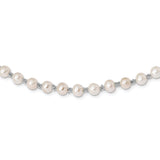 Sterling Silver Rhodium-plated White FW Cultured Pearl Necklace-WBC-QH1084-16