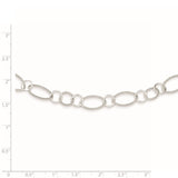 Sterling Silver Fancy Twisted Link Necklace-WBC-QH1138-42