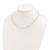 Sterling Silver Fancy Link Necklace-WBC-QH1149-18