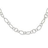 Sterling Silver Fancy Link Necklace-WBC-QH1149-18