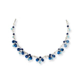 Sterling Silver Blue Crystal/Lapis/Amazonite/FW Cultured Pearl Neck-WBC-QH2342-16