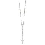 Sterling Silver Polished Rosary Necklace-WBC-QH2390-30