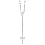 Sterling Silver Polished Rosary Necklace-WBC-QH2390-30