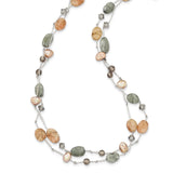Labradorite/Red Moonstone/FW Cultured Pearl/Crystal Necklace-WBC-QH2745-16