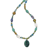 Sterling Silver Citrine/Lapis/Agate/Howlite/Jade/Chrysocolla/Necklace-WBC-QH4580-28