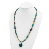 Sterling Silver Citrine/Lapis/Agate/Howlite/Jade/Chrysocolla/Necklace-WBC-QH4580-28