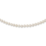 Sterling Silver Rhodium 6-7mm White Freshwater Cultured Pearl Necklace-WBC-QH4726-28