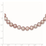 Sterling Silver Rhodium-plated 7-8mm Purple FWC Pearl Necklace-WBC-QH4759-16