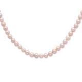 Sterling Silver Rhodium-plated 7-8mm Purple FWC Pearl Necklace-WBC-QH4759-16