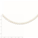 Sterling Silver Rhodium 5-6mm White Freshwater Cultured Pearl Necklace-WBC-QH4769-18