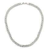 Sterling Silver 6.75mm Braided Fancy Necklace-WBC-QH4929-18