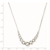 Sterling Silver Graduated Beads Necklace-WBC-QH4965-18