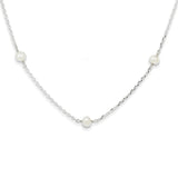 Sterling Silver Rh-plated (5-6mm) Fresh Water Cultured Pearl Necklace-WBC-QH5005-16
