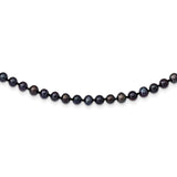 Sterling Silver Rhod-plated 4-5mm Black FWC Pearl Necklace-WBC-QH5152-24