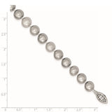 Sterling Silver Rhodium 8-9mm Grey FWC Pearl Necklace-WBC-QH5163-28