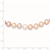 Sterling Silver Rhodium-plated 8-9mm Multi-color FWC Pearl Necklace-WBC-QH5289-18